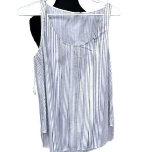 COS Round Neck Sleeveless Cotton Striped Tank Top‎ Blouse Womens XS Office Work